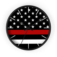 Firefighter Thin Red Line Wall clock