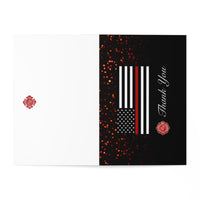 Firefighter Thin Red Line Thank You Greeting Cards (7 pcs)