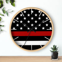 Firefighter Thin Red Line Wall clock