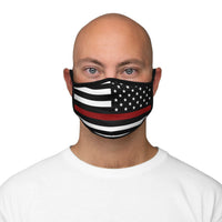 Thin Red Line Flag Fabric Face Mask