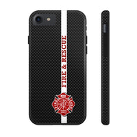 Firefighter Carbon Fiber Printed Case Mate Tough Phone Cases - firestationstore.com