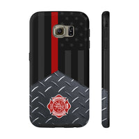 Volunteer Firefighter Maltese Cross & Thin Red Line Tough Phone Cases