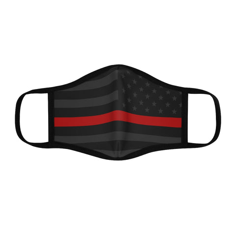 Thin Red Line Flag Fabric Face Mask