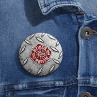 Firefighter Maltese Cross Pin Buttons - firestationstore.com - Accessories