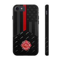 Firefighter Diamond Plate and  Thin Red Line Tough Phone Cases