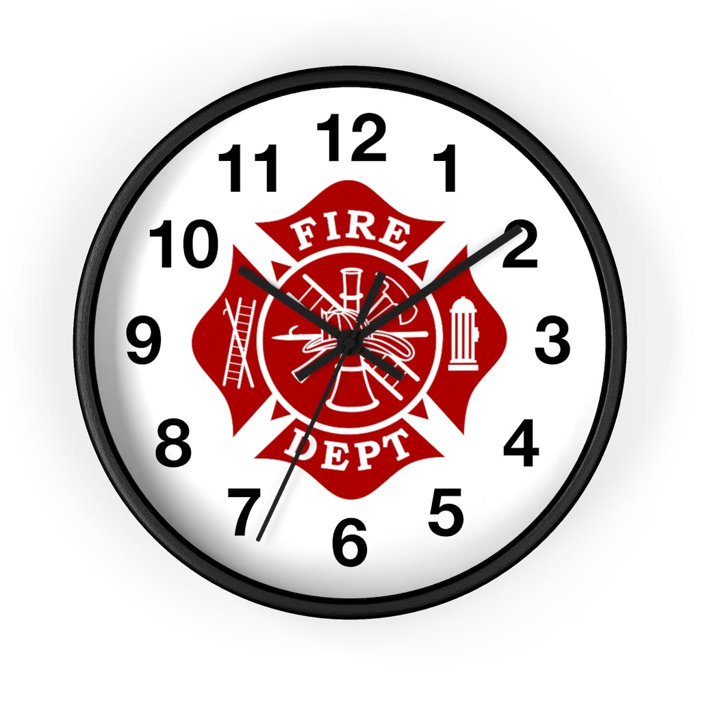 Firefighter Maltese Cross Wall clock