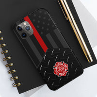 Firefighter Diamond Plate and  Thin Red Line Tough Phone Cases