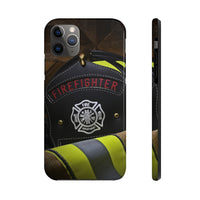 Firefighter Helmet & Jacket Tough Phone Cases