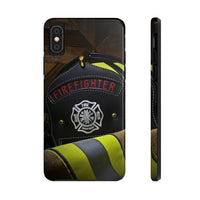 Firefighter Helmet & Jacket Tough Phone Cases