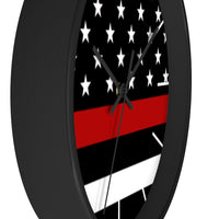 Firefighter Thin Red Line Wall clock