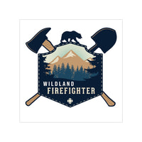 Wildland Firefighter Transparent Outdoor Stickers, Round, 1pcs