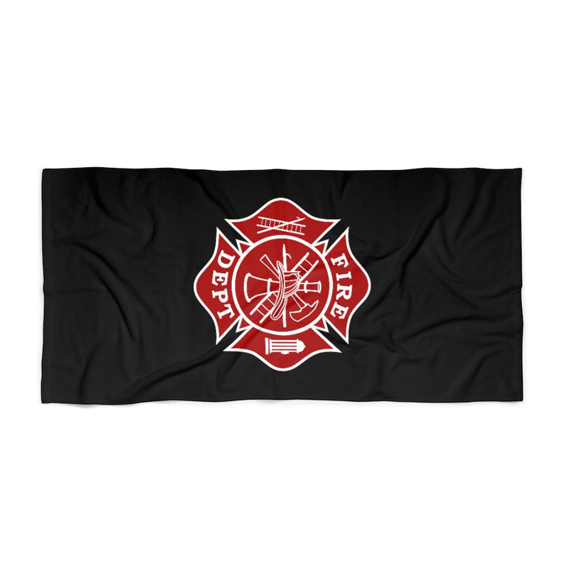 Firefighter Maltese Cross Beach Towel - firestationstore.com