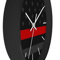 Firefighter Thin Red Line Wall clock