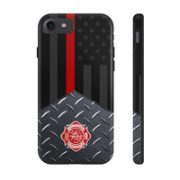 Volunteer Firefighter Maltese Cross & Thin Red Line Tough Phone Cases