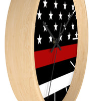 Firefighter Thin Red Line Wall clock