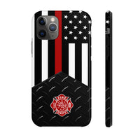 Firefighter Diamond Plate and  Thin Red Line Tough Phone Cases