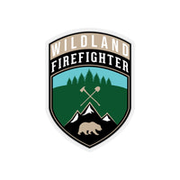 Wildland Firefighter Patch Shape Cut Stickers