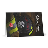 Firefighter Helmet & Jacket Thank You Greeting Cards (7 pcs)