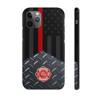 Volunteer Firefighter Maltese Cross & Thin Red Line Tough Phone Cases