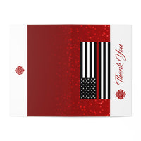 Firefighter Thin Red Line Thank You Greeting Cards (7 pcs)