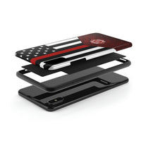 Volunteer Firefighter Red Diamond Plate and Thin Red Line Tough Phone Cases - firestationstore.com