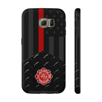 Firefighter Diamond Plate and  Thin Red Line Tough Phone Cases