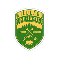 Wildland Firefighter Patch Shape Cut Stickers