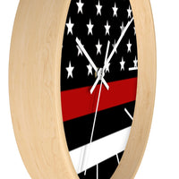 Firefighter Thin Red Line Wall clock