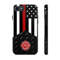 Firefighter Diamond Plate and  Thin Red Line Tough Phone Cases