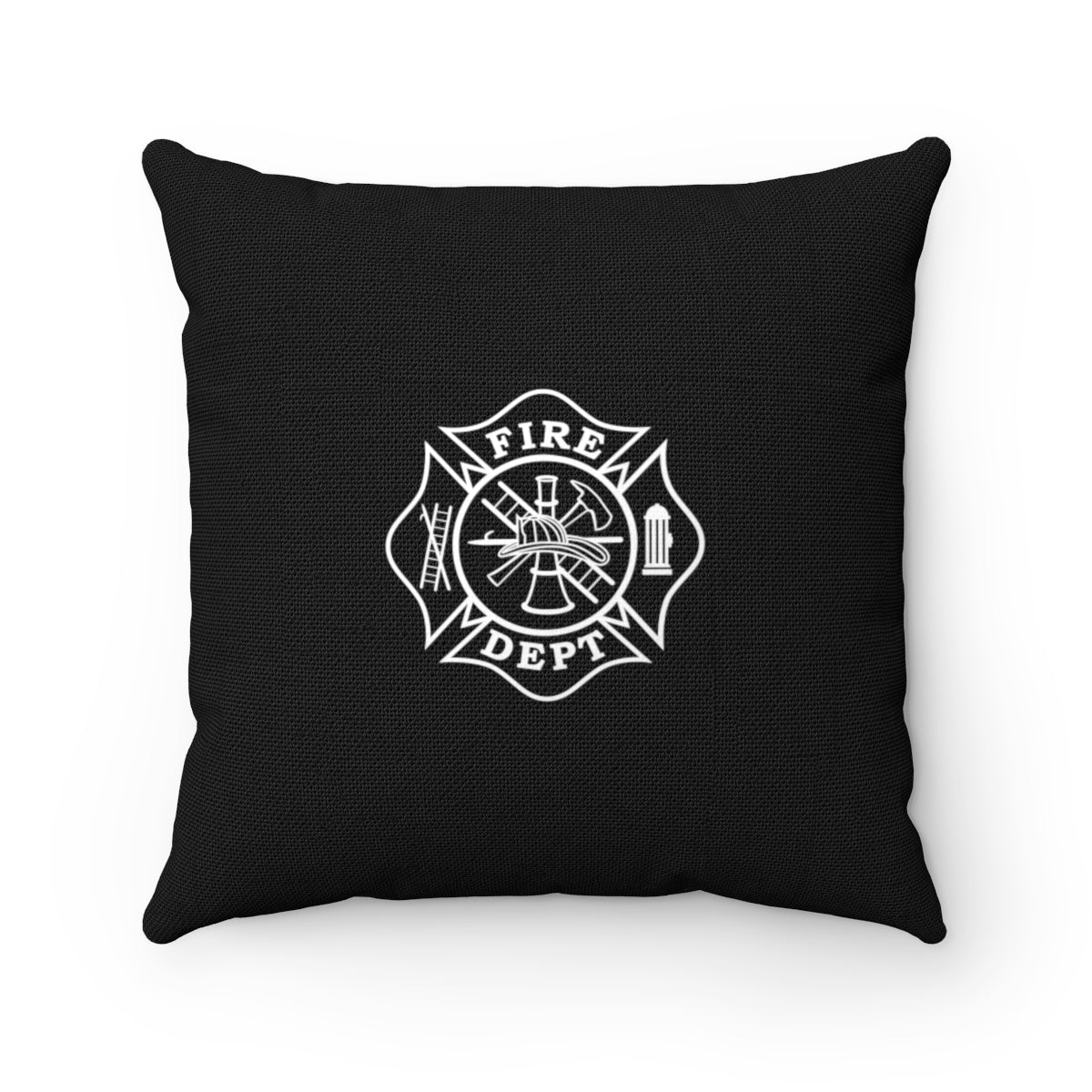 Firefighter Maltese Cross Polyester Square Pillow - firestationstore.com