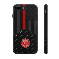 Firefighter Diamond Plate and  Thin Red Line Tough Phone Cases