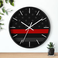 Firefighter Thin Red Line Wall clock