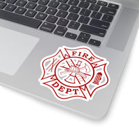 Firefighter Maltese Cross Stickers - firestationstore.com