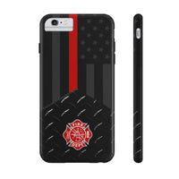 Firefighter Diamond Plate and  Thin Red Line Tough Phone Cases