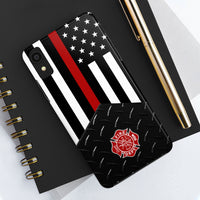 Firefighter Diamond Plate and  Thin Red Line Tough Phone Cases