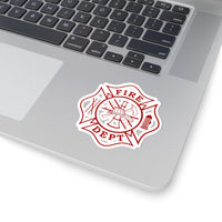 Firefighter Maltese Cross Stickers - firestationstore.com