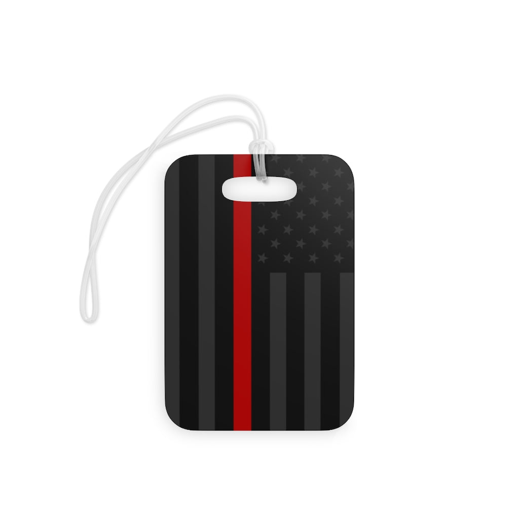 Firefighter Thin Red Line Luggage Bag Tag