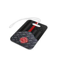 Firefighter Diamond Plate and  Thin Red Line Luggage tag