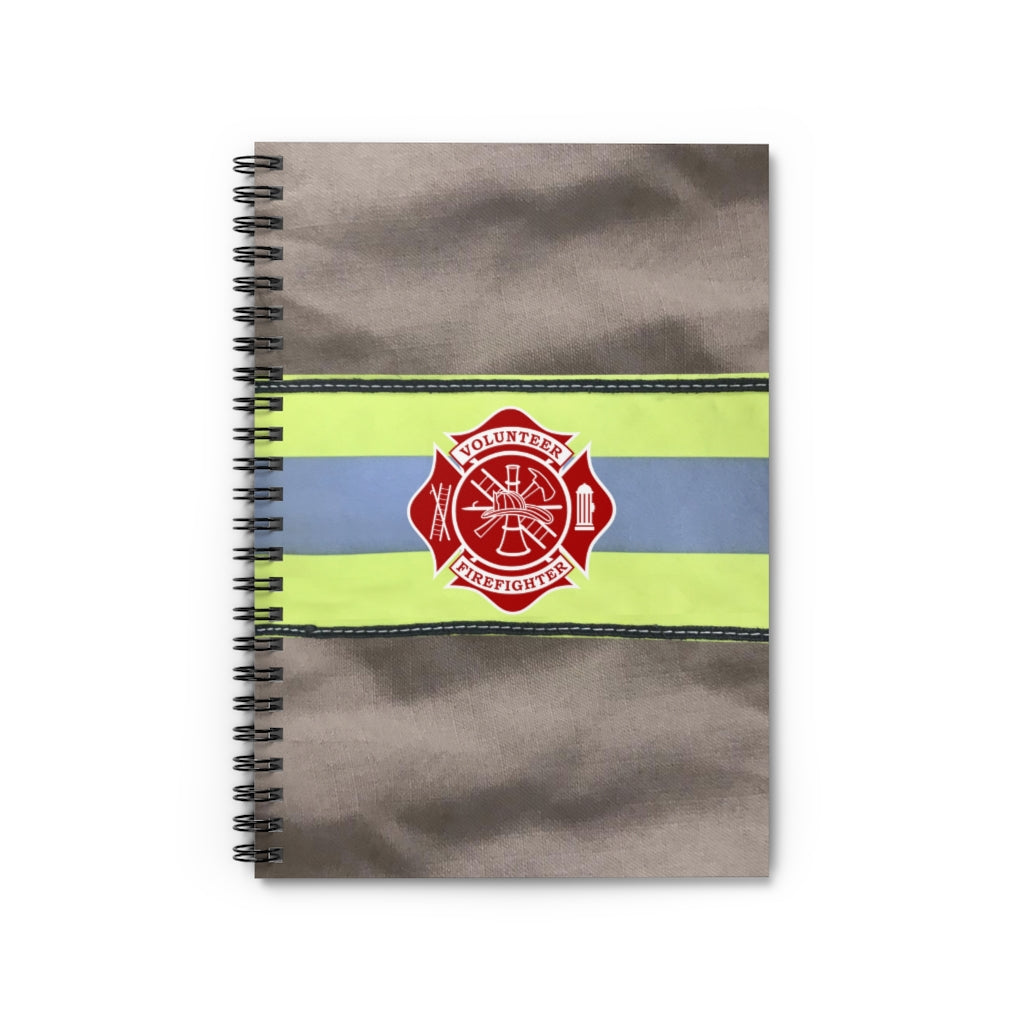 Volunteer Firefighter Jacket Spiral Notebook - Ruled Line - firestationstore.com