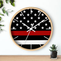 Firefighter Thin Red Line Wall clock