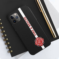 Firefighter Carbon Fiber Printed Case Mate Tough Phone Cases - firestationstore.com