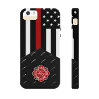 Firefighter Diamond Plate and  Thin Red Line Tough Phone Cases