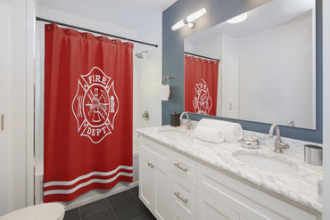 Firefighter Maltese Cross Shower Curtains - firestationstore.com - Home Decor