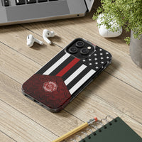 Volunteer Firefighter Red Diamond Plate and Thin Red Line Tough Phone Cases - firestationstore.com