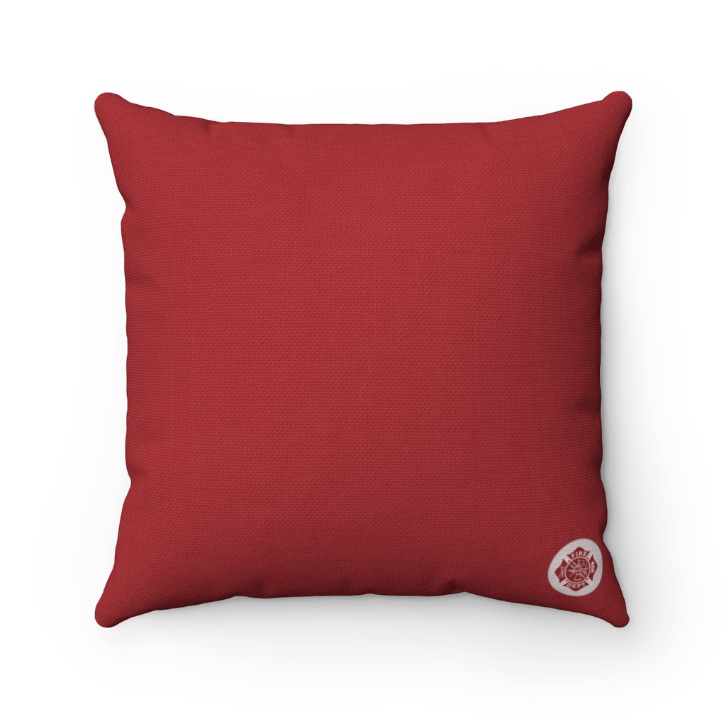 Firefighter Red Polyester Square Pillow Case - firestationstore.com - Home Decor
