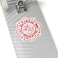 Firefighter Maltese Cross Stickers - firestationstore.com