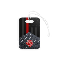 Firefighter Diamond Plate and  Thin Red Line Luggage tag