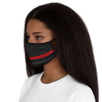 Thin Red Line Flag Fabric Face Mask
