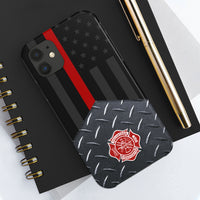 Volunteer Firefighter Maltese Cross & Thin Red Line Tough Phone Cases