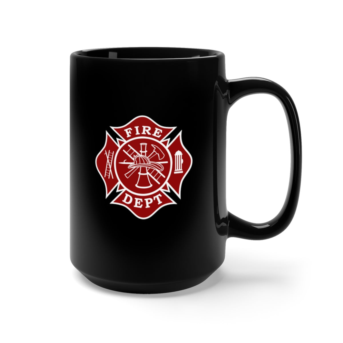 Firefighter Black Mug 15oz - firestationstore.com